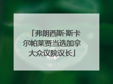 弗朗西斯·斯卡尔帕莱贾当选加拿大众议院议长