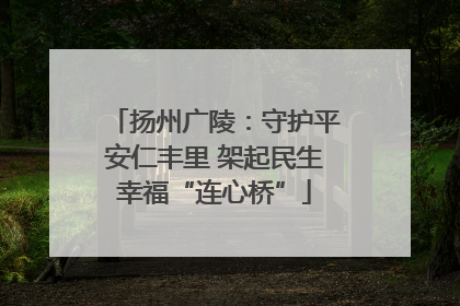 扬州广陵：守护平安仁丰里 架起民生幸福“连心桥”