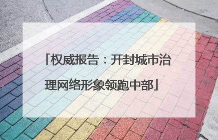 权威报告：开封城市治理网络形象领跑中部
