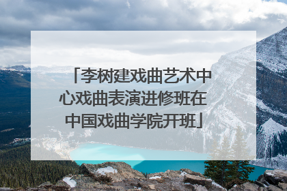 李树建戏曲艺术中心戏曲表演进修班在中国戏曲学院开班