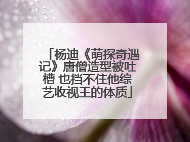 杨迪《萌探奇遇记》唐僧造型被吐槽 也挡不住他综艺收视王的体质