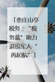 枣庄山亭税务：“税务蓝”助力退役军人“再起航”