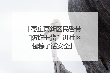 枣庄高新区民警带“防诈干货”进社区 包粽子话安全