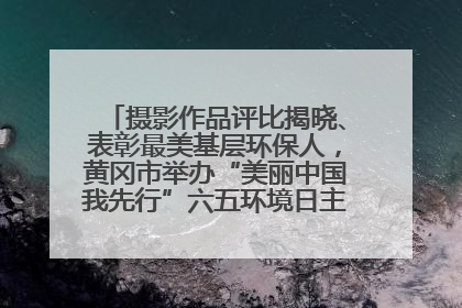 摄影作品评比揭晓、表彰最美基层环保人，黄冈市举办“美丽中国我先行”六五环境日主题宣传活动