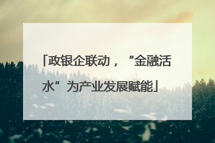 政银企联动，“金融活水”为产业发展赋能