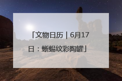 文物日历｜6月17日：蜥蜴纹彩陶罐