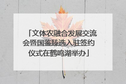 文体农融合发展交流会暨国鉴臻选入驻签约仪式在鹤鸣湖举办