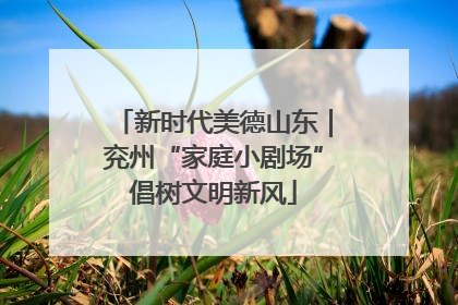 新时代美德山东｜兖州“家庭小剧场”倡树文明新风