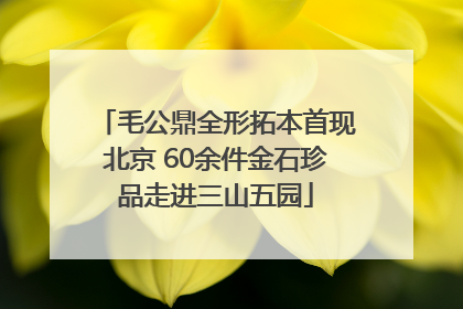 毛公鼎全形拓本首现北京 60余件金石珍品走进三山五园