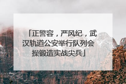正警容，严风纪，武汉轨道公安举行队列会操锻造实战尖兵