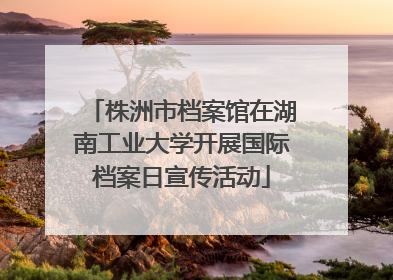 株洲市档案馆在湖南工业大学开展国际档案日宣传活动