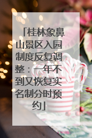 桂林象鼻山景区入园制度反复调整：一年不到又恢复实名制分时预约