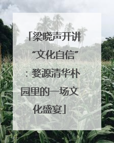 梁晓声开讲“文化自信”：婺源清华朴园里的一场文化盛宴