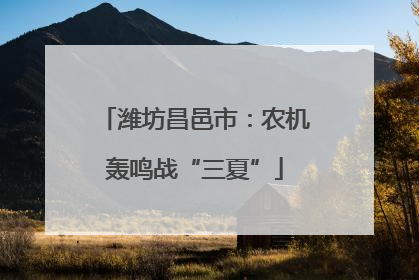潍坊昌邑市：农机轰鸣战“三夏”