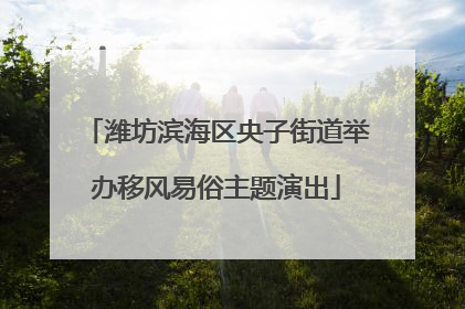 潍坊滨海区央子街道举办移风易俗主题演出