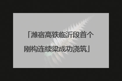 潍宿高铁临沂段首个刚构连续梁成功浇筑