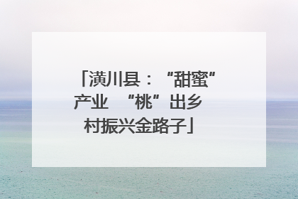 潢川县：“甜蜜”产业  “桃”出乡村振兴金路子