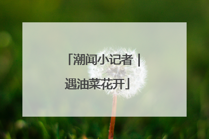潮闻小记者｜遇油菜花开