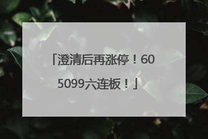 澄清后再涨停！605099六连板！