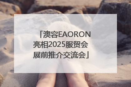 澳容EAORON亮相2025服贸会展前推介交流会
