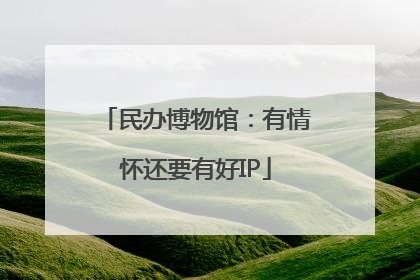 民办博物馆：有情怀还要有好IP