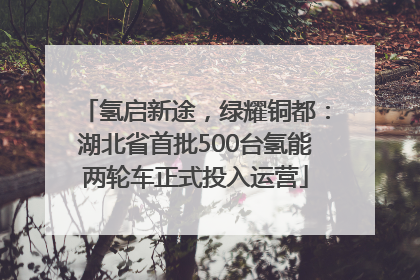 氢启新途，绿耀铜都：湖北省首批500台氢能两轮车正式投入运营