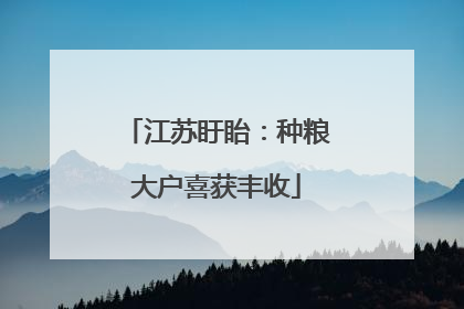 江苏盱眙：种粮大户喜获丰收