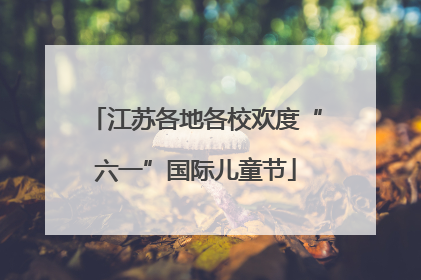 江苏各地各校欢度“六一”国际儿童节