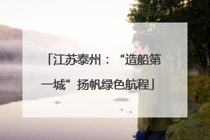 江苏泰州：“造船第一城”扬帆绿色航程