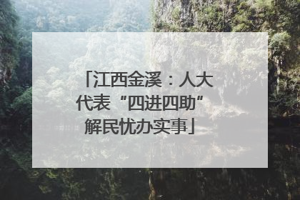 江西金溪：人大代表“四进四助”解民忧办实事