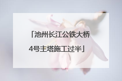 池州长江公铁大桥4号主塔施工过半
