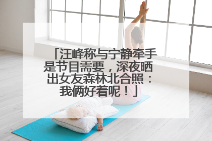 汪峰称与宁静牵手是节目需要，深夜晒出女友森林北合照：我俩好着呢！