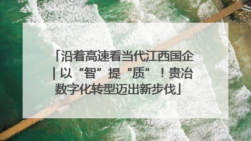 沿着高速看当代江西国企｜以“智”提“质”！贵冶数字化转型迈出新步伐