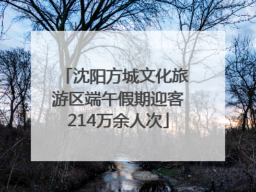 沈阳方城文化旅游区端午假期迎客214万余人次