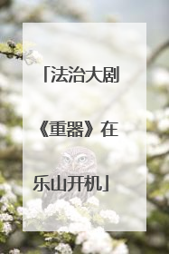 法治大剧《重器》在乐山开机