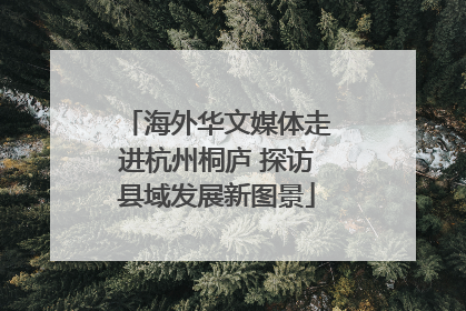 海外华文媒体走进杭州桐庐 探访县域发展新图景