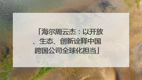 海尔周云杰：以开放、生态、创新诠释中国跨国公司全球化担当
