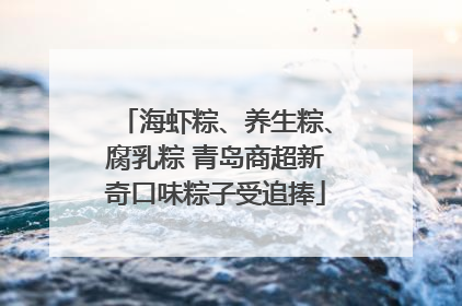 海虾粽、养生粽、腐乳粽 青岛商超新奇口味粽子受追捧