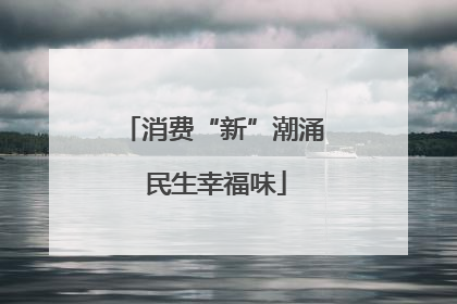 消费“新”潮涌 民生幸福味