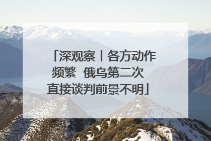 深观察丨各方动作频繁  俄乌第二次直接谈判前景不明