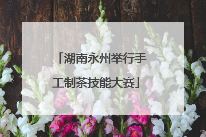 湖南永州举行手工制茶技能大赛