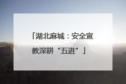 湖北麻城：安全宣教深耕“五进”