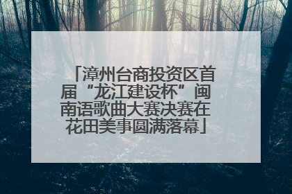 漳州台商投资区首届“龙江建设杯”闽南语歌曲大赛决赛在花田美事圆满落幕