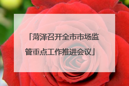菏泽召开全市市场监管重点工作推进会议