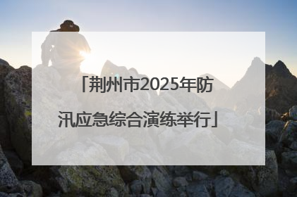 荆州市2025年防汛应急综合演练举行