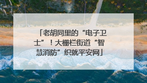 老胡同里的“电子卫士”！大栅栏街道“智慧消防”织就平安网