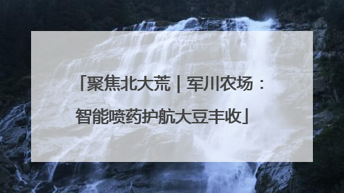 聚焦北大荒｜军川农场：智能喷药护航大豆丰收