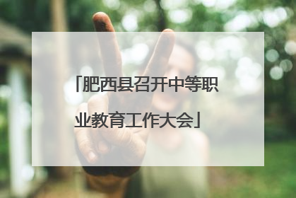 肥西县召开中等职业教育工作大会