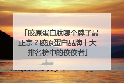 胶原蛋白肽哪个牌子最正宗？胶原蛋白品牌十大排名榜中的佼佼者
