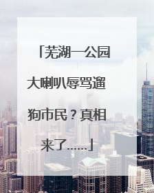 芜湖一公园大喇叭辱骂遛狗市民？真相来了……
